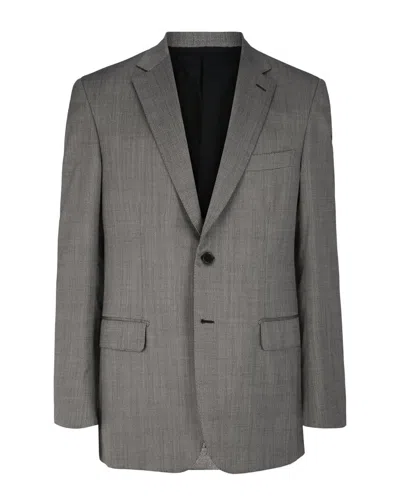 Brioni Single-breasted Wool & Silk Blazer In Gray