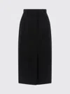 Brioni Violante Slit Detailed Midi Skirt In Black