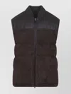 Brioni Sleeveless Puffer Vest Contrast Panels In Black