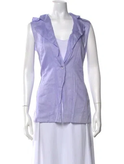 Pre-owned Brioni Sleeveless Top In Purple