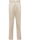 Brioni Slim-fit Cotton Tailored Trousers In Brown