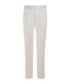 Brioni Slim-fit Cotton Tailored Trousers In White