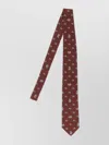 Brioni Slim Paisley Jacquard Tie In Textured Fabric In Brown
