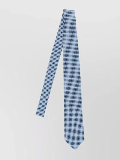 BRIONI SLIM PATTERNED JACQUARD TIE WITH POINTED TIP
