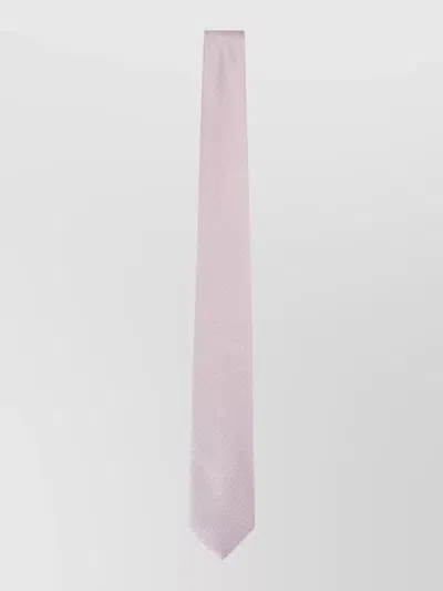 Brioni Slim Textured Tie Handmade Italy Design In Pink