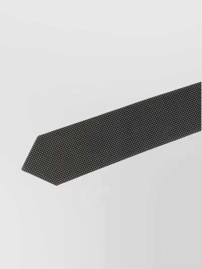 Brioni Slim Textured Tie Jacquard Pattern In Gray