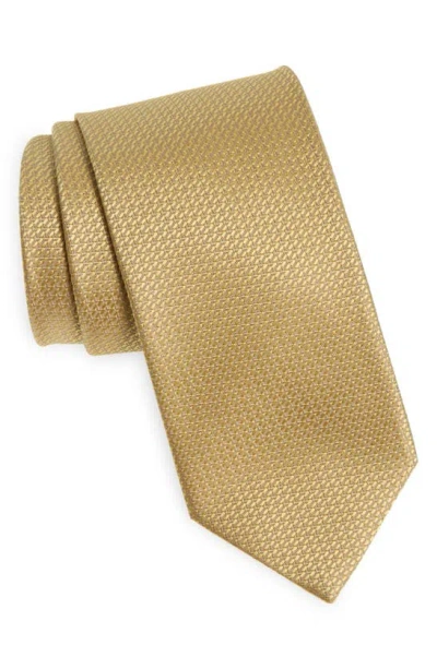 Brioni Men's Textured Silk Tie In Yellow