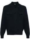 Brioni Spread-collar Buttoned Cardigan In Blue