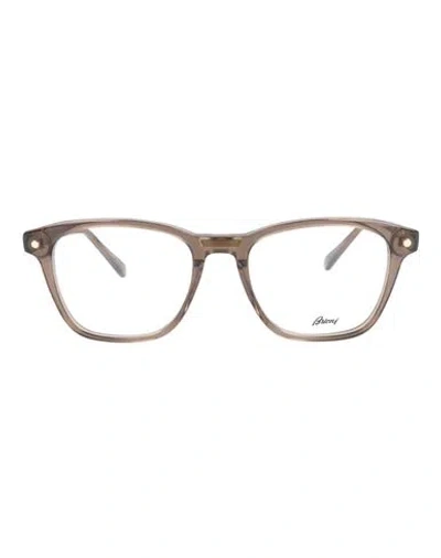 Brioni Square-frame Acetate Optical Frames Man Eyeglass Frame Brown Size 54 Acetate