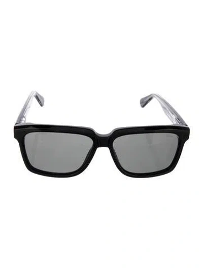 Pre-owned Brioni Square Tinted Sunglasses In Black