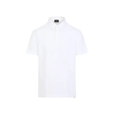 BRIONI BRIONI SS WHITE COTTON POLO