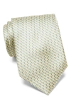 Brioni Standard Silk Tie In Lemon/ Graphite