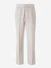 Brioni Straight Corduroy Trousers In Neutral