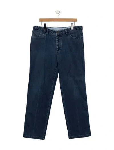 Pre-owned Brioni Straight Leg Pants In Blue