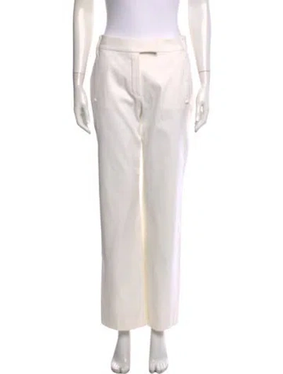 Pre-owned Brioni Straight Leg Pants In White