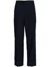 Brioni Decorative Button Trousers In Blue