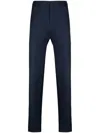 Brioni Straight-leg Wool Trousers In Blue