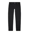 Brioni Organic Denim Meribel Straight Jeans In Black