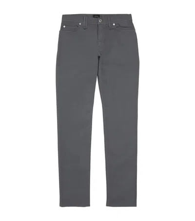 Brioni Stretch-cotton Meribel Jeans In Grey