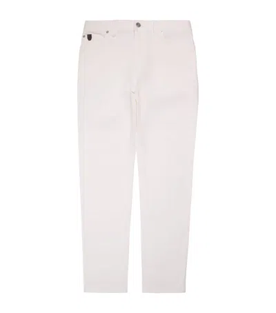 Brioni Stretch-denim Straight Jeans In White