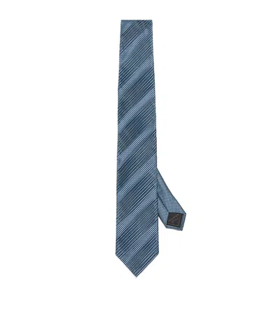 Brioni Stripe Jacquard Tie In Multi