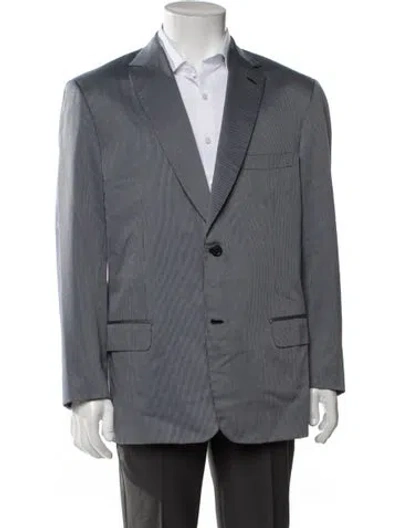 Pre-owned Brioni Striped Blazer In Blue