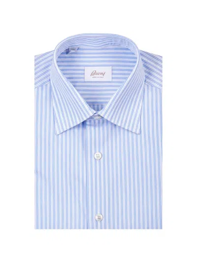 Brioni Striped Cotton Shirt In Multi