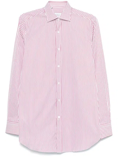 Brioni Striped Shirt In White