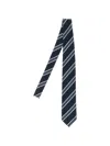 Brioni Silk Tie Narrow Shape Diagonal Stripe Pattern In Multi