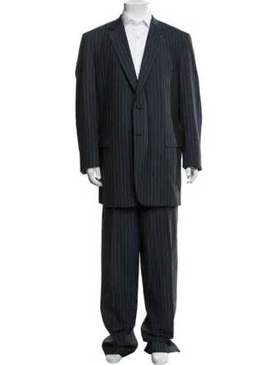 Pre-owned Brioni Striped Two-piece Blazer In Black