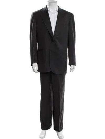 Pre-owned Brioni Striped Two-piece Suit In Gray