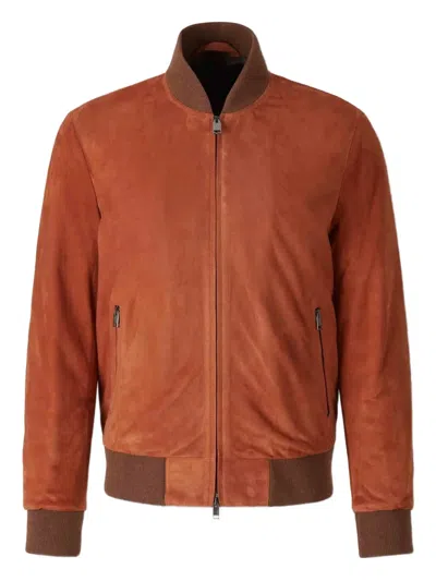 BRIONI SUEDE BOMBER JACKET