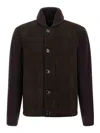 Brioni Suede Bomber Jacket In Brown