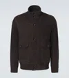 Brioni Buttoned Bomber Jacket In Brown