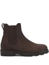 Brioni Suede Chelsea Boots In Brown