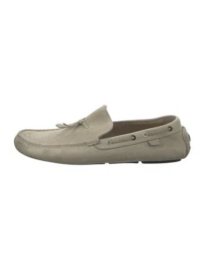 Pre-owned Brioni Suede Drivers In Neutrals