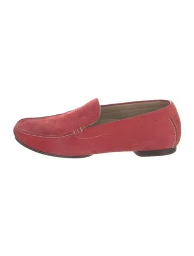 Pre-owned Brioni Suede Espadrilles In Red