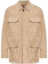 Brioni Men's Suede Field Jacket In Brown