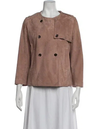 Pre-owned Brioni Suede Jacket In Neutrals