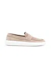 Brioni Suede Loafers In Nude