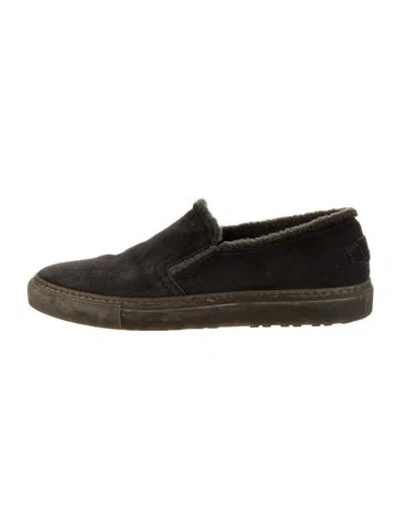 Pre-owned Brioni Suede Sneakers In Black
