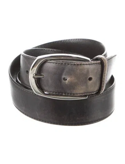 Pre-owned Brioni Suede Waist Belt In Black