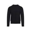 Brioni Crewneck Wool Sweater In Blue