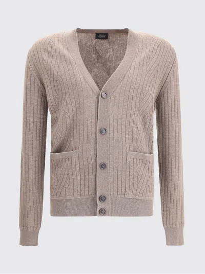 BRIONI SWEATER BRIONI MEN COLOR BROWN,H25542032