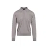 Brioni Cashmere-silk Blend Long-sleeve Polo In Gray