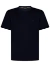 Brioni Short-sleeve Cotton T-shirt In Blu