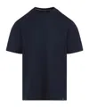 Brioni Cotton Jersey Crewneck T-shirt In Blue