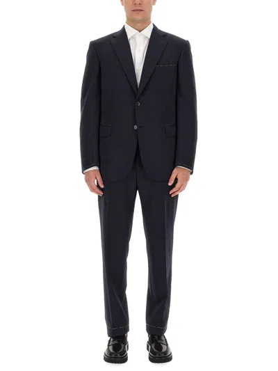 Brioni Tailored Regular Fit Suit For Men In Blue