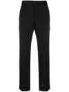 Brioni Tailored Straight-leg Trousers In Black