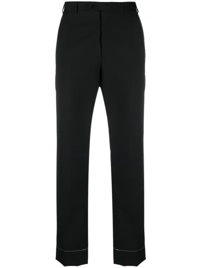 Brioni Tailored Straight-leg Trousers In Black